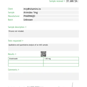 Alternative view of Arimidex – Pharmaqo Labs [50tab/1mg]
