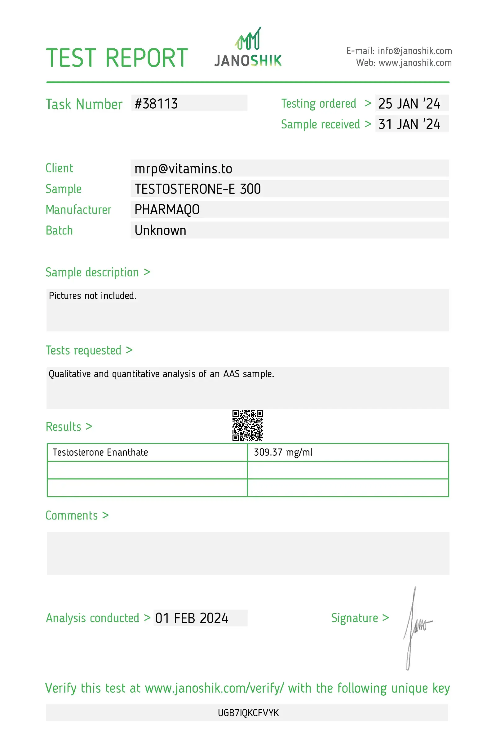 Testosterone-E 300 – Pharmaqo Labs – Image 2