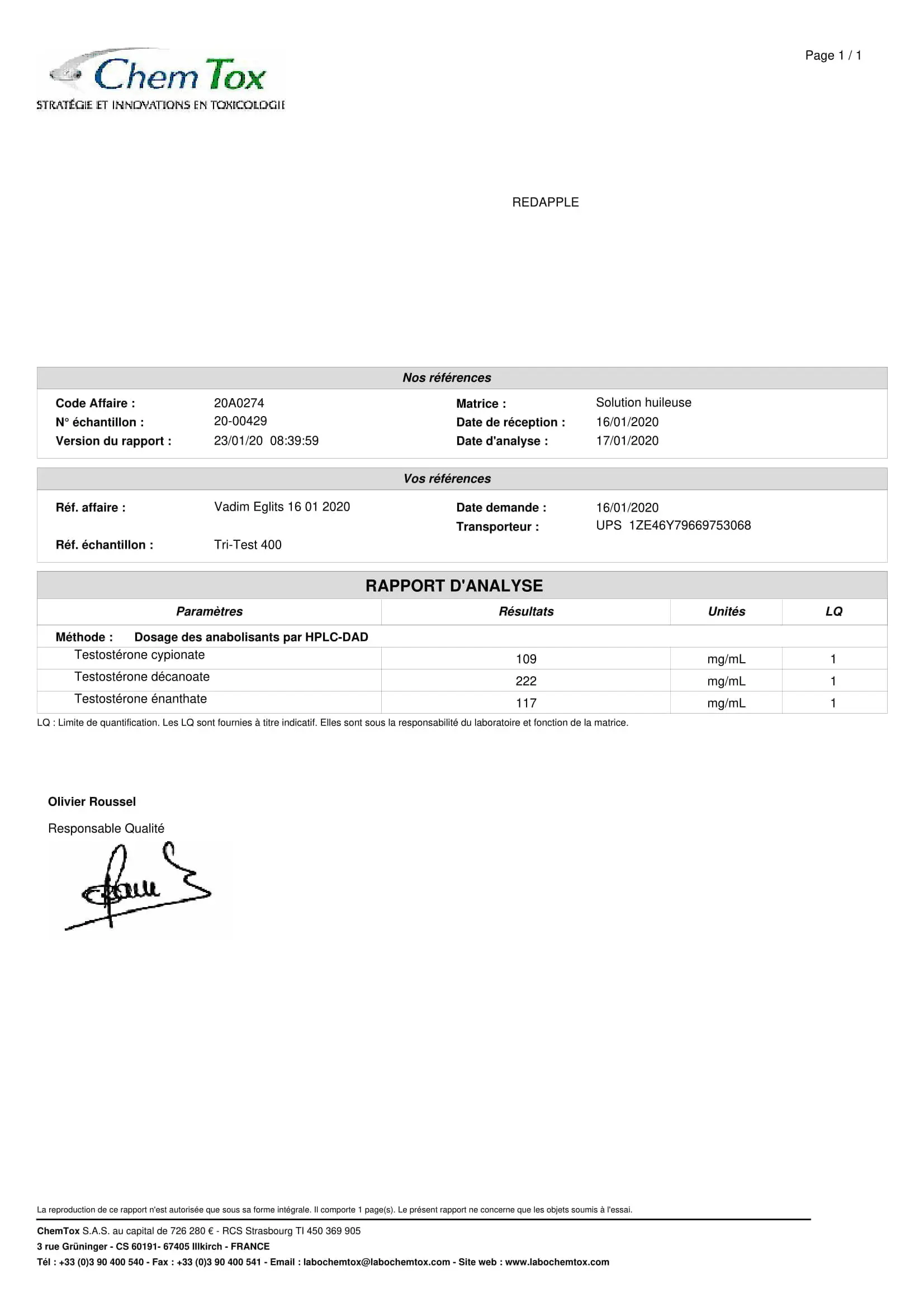 Tri-Ester Test 400 – Pharmaqo Labs – Image 8