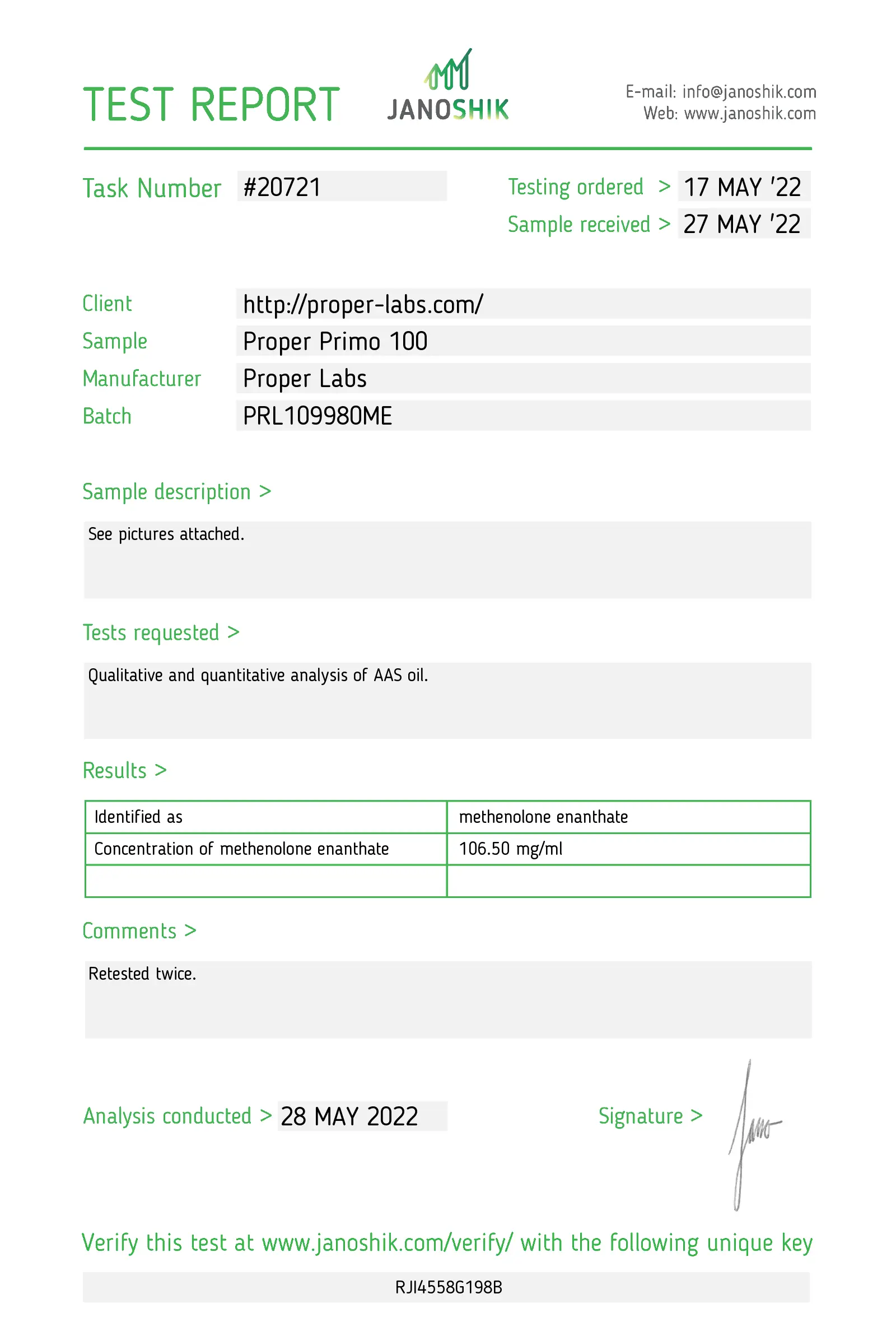 Primobolan 100 – Proper Labs – Image 2