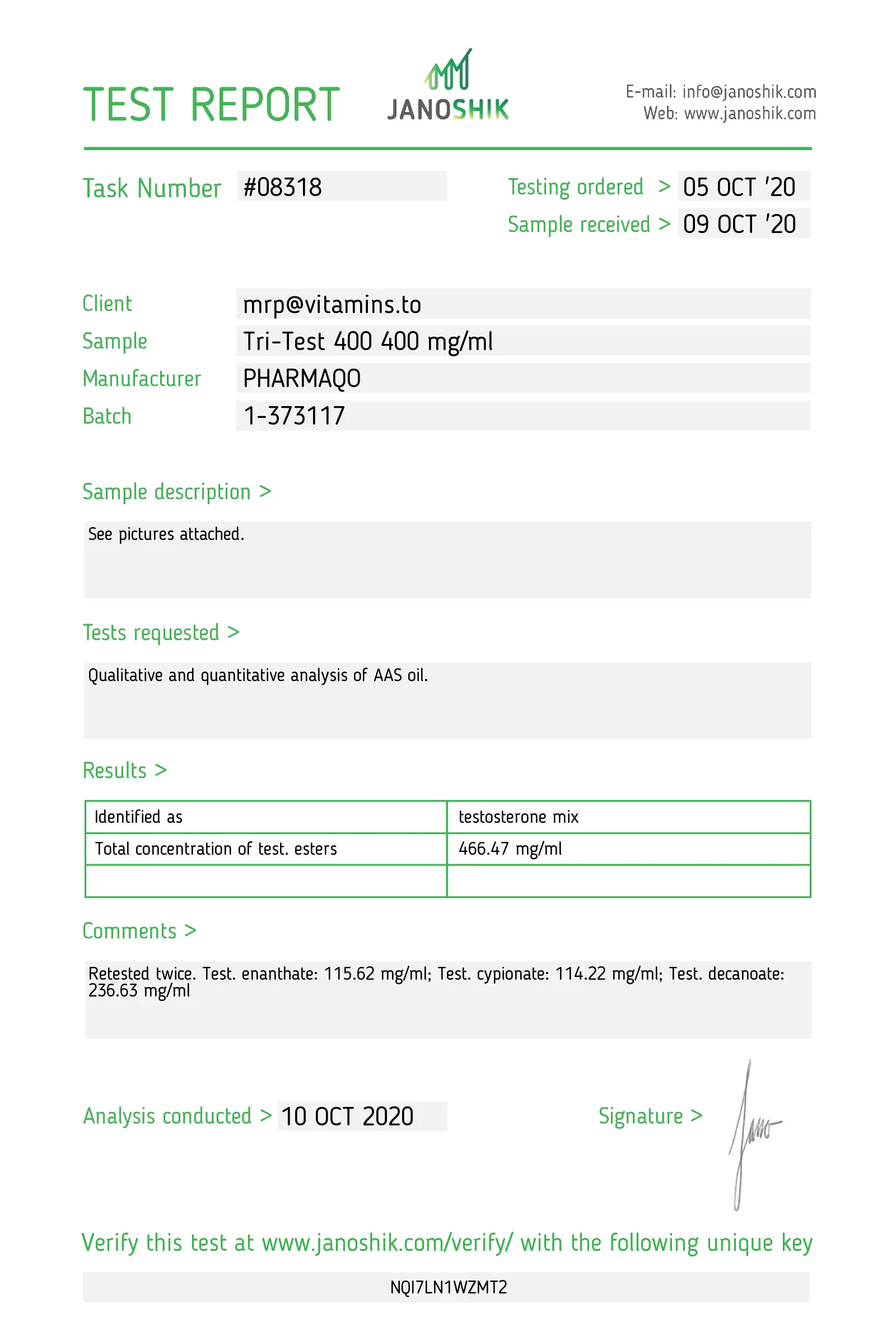 Tri-Ester Test 400 – Pharmaqo Labs – Image 6