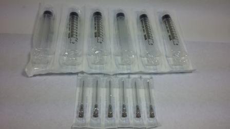10x Small syringe + needle for peptides / hcg / hgh